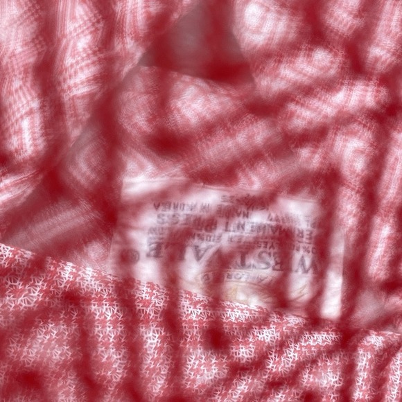 Vintage Westvale Shirt Mens 16.5 Red Geometric Dagger Collar Dicso 70s Western - Picture 7 of 9